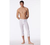 Boxershorts SCHIESSER "Original Classics", Herren, Gr. 9, weiß (100, weiß), Doppelripp, Obermaterial: 100% Baumwolle, körpernah, Unterhosen, 3/4-Länge, mit Eingriff, Doppelripp (91474918-9) 100, weiß