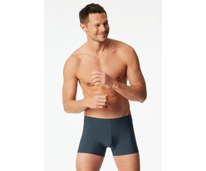 Boxershorts SCHIESSER "Pure Micro", Herren, Gr. 8, 808, blau, Single Jersey, Obermaterial: 85% Polyamid, 15% Elasthan, körpernah, Unterhosen, ohne Eingriff, sportlicher Look mit Streifen (25667645-8)