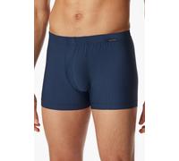 Boxershorts SCHIESSER "Pure Micro", Herren, Gr. 8, blau (801, admiral), Microfaser, Obermaterial: 100% Baumwolle, unifarben, körpernah, Unterhosen, ohne Eingriff, mit extra softem, überzogenem Bundgum
