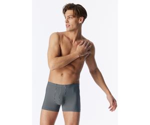Boxershorts SCHIESSER "Pure Micro", Herren, Gr. 9, 713, grün, Single Jersey, Obermaterial: 85% Polyamid, 15% Elasthan, körpernah, Unterhosen, ohne Eingriff, sportlicher Look mit Streifen (92617317-9)