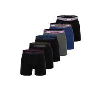 SCOTCH&SODA Herren Boxershorts, 6er Pack - Solid Cotton Stretch Schwarz/Schwarz/Grün M
