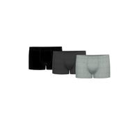 Boxershorts SEIDENSTICKER "Boxershort 3er Pack", Herren, Gr. M, bunt (schwarz, grau), Obermaterial: 95% Baumwolle CO. 5% Elasthan EL., Unterhosen (45348405-M) schwarz, grau