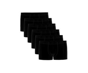 Boxershorts SEIDENSTICKER "Boxershort 6er Pack", Herren, Gr. XL, schwarz, Obermaterial: 95% Baumwolle CO. 5% Elasthan EL., Unterhosen (98239011-XL) schwarz