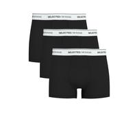 Boxershorts SELECTED HOMME "SLHLIAM 3-PACK TRUNK NOOS", Herren, Gr. XXL, 3 Stk., schwarz, Jersey, Obermaterial: 95% Baumwolle, 5% Elasthan, unifarben, eng, Unterhosen (92515437-XXL) schwarz