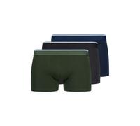Boxershorts SKINY "Boxershort Pants Cotton Multipack 3er Pack", Herren, Gr. L, bunt (schwarz, blau, grün), Obermaterial: 95% Baumwolle CO. 5% Elasthan EL., Unterhosen (87968119-L) schwarz, blau, grün