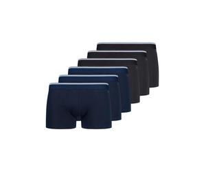 Boxershorts SKINY "Boxershort Pants Cotton Multipack 6P 6er Pack", Herren, Gr. XXL, bunt (blau, schwarz), Obermaterial: 95% Baumwolle CO. 5% Elasthan EL., Unterhosen (42160160-XXL) blau, schwarz