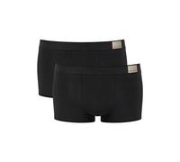 Boxershorts SLOGGI "Boxershort GO Natural Hipster C2P 2er Pack", Herren, Gr. S, schwarz, Obermaterial: 95% Baumwolle CO. 5% Elasthan EL., Unterhosen (41819446-S) schwarz