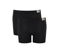 Boxershorts SLOGGI "Boxershort GO Natural Short C2P 2er Pack", Herren, Gr. XL, schwarz, Obermaterial: 95% Baumwolle CO. 5% Elasthan EL., Unterhosen (87237336-XL) schwarz