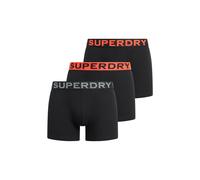Superdry Herren-Boxershorts M3110452c – 3er-Pack Schwarz/Orange – Größe S