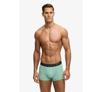 Boxershorts SUPERDRY "TRUNK TRIPLE PACK", Herren, Gr. L, 3 Stk., schwarz, grün mix, Jersey, Obermaterial: 95% Baumwolle, 5% Elasthan, unifarben, körpernah, Unterhosen (78722563-L) schwarz, grün mix