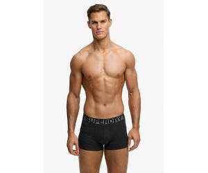 Boxershorts SUPERDRY "TRUNK TRIPLE PACK", Herren, Gr. XL, 3 Stk., grau mix, Jersey, Obermaterial: 95% Baumwolle, 5% Elasthan, unifarben, körpernah, Unterhosen, aus Baumwollmischung, körpernahe Passfor