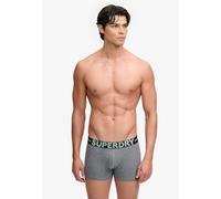 Boxershorts SUPERDRY "TRUNK TRIPLE PACK", Herren, Gr. XXL, 3 Stk., schwarz, khaki, grau, Jersey, Obermaterial: 95% Baumwolle, 5% Elasthan, unifarben, körpernah, Unterhosen (87113045-XXL) schwarz, khak