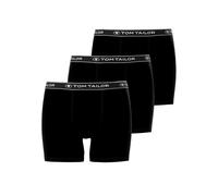 Tom Tailor Herren Boxershorts Alpha Regular – langes Bein – 3er Pack – Schwarz XL