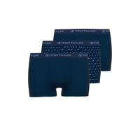Boxershorts TOM TAILOR "Buffer", Herren, Gr. 6L, blau (675 blau, hell, allover), Single Jersey, Obermaterial: 95% Baumwolle, 5% Elasthan, eng, Unterhosen, weich, bequem, eng, elastisch, Logobund, Baum