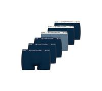 Boxershorts TOM TAILOR "Buffer", Herren, Gr. 6L, blau, Jersey, Obermaterial: 95% Baumwolle, 5% Elasthan, körpernah, Unterhosen, weich, elastisch, bequem, eng, atmungsaktiv, Logobund, Baumwollmix (9195