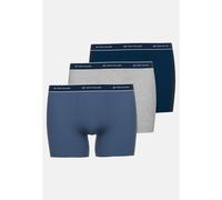 Boxershorts TOM TAILOR "Buffer", Herren, Gr. S, blau, Single Jersey, Obermaterial: 95% Baumwolle, 5% Elasthan, bequem, Unterhosen, bequem, basic, eng, atmungsaktiv, Logobund, Baumwollmix (51802724-S)