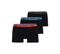 Boxershorts TOM TAILOR "Buffer", Herren, Gr. XL, schwarz (schwarz, dunkel, uni), Single Jersey, Obermaterial: 95% Baumwolle, 5% Elasthan, unifarben, bequem, Unterhosen, weich, bequem, basic, eng, Logo