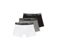 Boxershorts TOM TAILOR DENIM, Herren, Gr. L, 3 Stk., grau (erdgrau melange), Jersey, Obermaterial: 95% Baumwolle, 5% Elasthan, unifarben, körpernah, Unterhosen, mit Logo-Stretchbund (10741830-L) erdgr