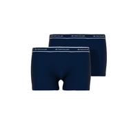 Boxershorts TOM TAILOR "Kentucky", Herren, Gr. 4 (S), 2, blau (navy), Single Jersey, Obermaterial: 95% Baumwolle, 5% Elasthan, unifarben, Unterhosen Boxershorts, weich, bequem, basic, eng, atmungsakti