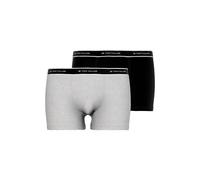 Boxershorts TOM TAILOR "Kentucky", Herren, Gr. 5M, grau (schwarzgrau melange), Single Jersey, Obermaterial: 95% Baumwolle, 5% Elasthan, unifarben, Unterhosen, weich, bequem, basic, eng, atmungsaktiv, 