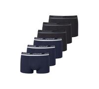 Boxershorts UNCOVER BY SCHIESSER "Boxershort 6er Pack", Herren, Gr. L, schwarz (schwarz, dunkelblau), Obermaterial: 95% Baumwolle CO. 5% Elasthan EL., Unterhosen (23807437-L) schwarz, dunkelblau