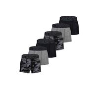 Boxershorts UNDER ARMOUR "Boxershort UA PERFORMANCE TECH - PRINT 3 IN 6PK 6er Pack", Herren, Gr. XL, bunt (schwarz, grau), Obermaterial: 90% Polyester Pol. recyc.. 10% Elasthan EL., Unterhosen (928124