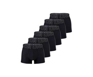 Boxershorts UNDER ARMOUR "Boxershort UA PERFORMANCE TECH - SOLID Solid 3" 6PK 6er Pack", Herren, Gr. XL, schwarz, Obermaterial: 90% Polyester Pol. recyc.. 10% Elasthan EL., Unterhosen (96419361-XL) sc