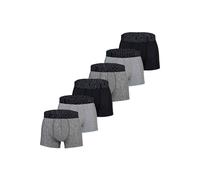 Boxershorts UNDER ARMOUR "Boxershort UA PERFORMANCE TECH - SOLID Solid 3" 6PK 6er Pack", Herren, Gr. XXL, bunt (grau, schwarz), Obermaterial: 90% Polyester Pol. recyc.. 10% Elasthan EL., Unterhosen (7