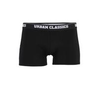 Boxershorts URBAN CLASSICS "Urban Classics Accessoires Boxer Shorts 3-Pack", Herren, Gr. S, 1 Stk., schwarz (blaucamo, orange amo, schwarz), 95% Baumwolle, 5% Elasthan, Unterhosen (11371253-S) blaucam