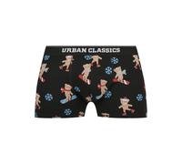 Urban Classics Boxershorts Organic X-Mas 3er-Pack Teddy AOP/Jasper/Navy Größe M