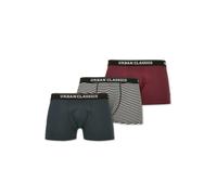 Boxershorts URBAN CLASSICS "Urban Classics Männer Boxer Shorts 3-Pack", Herren, Gr. XXL, 1 Stk., bunt (btlgrn, dkblu, bur, dkblu, wht, blk), 95% Baumwolle, 5% Polyester, Unterhosen (65613051-XXL) btlg