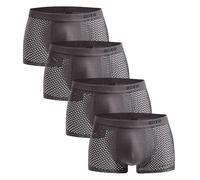 BOXR Underwear Bambus Boxershorts Herren 4er Pack Unterhosen Männer Ultra-Weich Atmungsaktiv Premium-Komfort Herren Unterwäsche