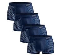 BOXR Underwear Bambus Boxershorts Herren 4er Pack Unterhosen Männer Ultra-Weich Atmungsaktiv Premium-Komfort Herren Unterwäsche