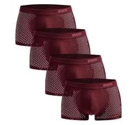 BOXR Underwear Bambus Boxershorts Herren 4er Pack Unterhosen Männer Ultra-Weich Atmungsaktiv Premium-Komfort Herren Unterwäsche