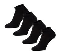 BOXR Underwear - Herren & Damen Bambus Sneaker Socken - 4er Pack - Kurzsocken - Nahtlos - Thermo-Kontrolle - Atmungsaktiv - Größe 39-49 (DE/NL/SE/PL, Numerisch, 43, 46, Regular, Kurz, Schwarz)
