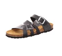 BOXX Damen-Bio-Pantolette extra-weich mit Tieffußbett Escamas Schwarz 40