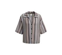 BOXY CROCHET JERSEY SHIRT STRIPED S