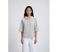 BOXY CROPPED METALLIC HOODIE SHORTS XL