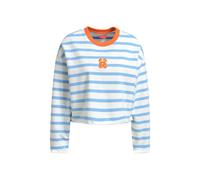 Smith&Soul - Boxy Cropped Sweatshirt 3D Anagram Striped true blue - Gr. - XS