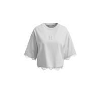 Smith&Soul - Boxy Cropped T-Shirt Lace Hem white - Gr. - L