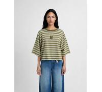 BOXY CROPPED T-SHIRT STRIPED XS
