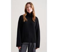 Boxy Rollkragenpullover aus Wolle und Kaschmir Schwarz M (60.850487-0039-M)