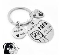 BOYATONG Personalisierte Geschenke Papa Schlüsselanhänger, Geschenk für Papa, Geschenk Papa Geburtstag, Vater Geburtstagsgeschenk Papa, Vater Geschenke Papa Geschenk Vatertag Weihnachten