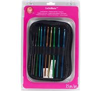 Boye Ergonomisches Häkelnadel-Set aus Stahl und Aluminium, Größen 00-14 und D-K, mehrfarbig, 25 Stück