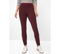 Boyfriend-Hose RAPHAELA BY BRAX "Style DamenpulloverTH", Damen, Gr. 48K (24), Kurzgrößen, rot (weinrot), 63% Viskose, 33% Polyamid, 4% Elasthan, Hosen (56829529-24) weinrot