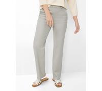Boyfriend-Hose RAPHAELA BY BRAX "Style DamenpulloverTH FLARED", Damen, Gr. 42, Normalgrößen, beige (hellbeige), 34% Viskose, 31% Polyester, 30% Polyamid, 5% Elasthan, Hosen (86084141-42) hellbeige