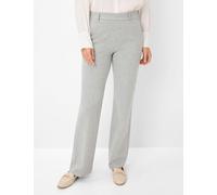 Boyfriend-Hose RAPHAELA BY BRAX "Style DamenpulloverTH FLARED", Damen, Gr. 44K (22), Kurzgrößen, grau, 67% Viskose, 28% Polyamid, 5% Elasthan, Hosen (72911169-22) grau