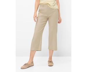 Boyfriend-Hose RAPHAELA BY BRAX "Style PAM CULOTTE", Damen, Gr. 44, Normalgrößen, beige, Web, 61% Leinen, 18% Viskose, 18% Baumwolle, 3% Elasthan, Hosen (24818611-44) beige