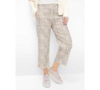 Boyfriend-Hose RAPHAELA BY BRAX "Style PAM CULOTTE", Damen, Gr. 48, Normalgrößen, ecru, Web, 67% Leinen, 30% Baumwolle, 3% Elasthan, Hosen (21655720-48) ecru