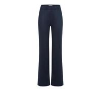 Boyfriend-Hose RAPHAELA BY BRAX "Style PAM FLARED", Damen, Gr. 38K (19), Kurzgrößen, navy, Web, 61% Leinen, 18% Viskose, 18% Baumwolle, 3% Elasthan, Hosen (14787209-19) navy